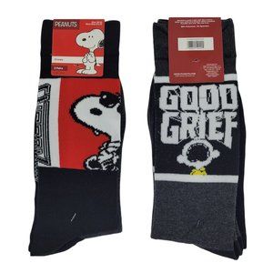 Peanuts, Snoopy and Charlie Bown Socks, Good Grief, Crew Socks